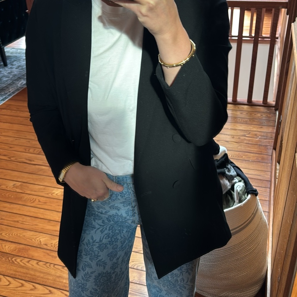 St. John Women's Black Double-Breasted Blazer